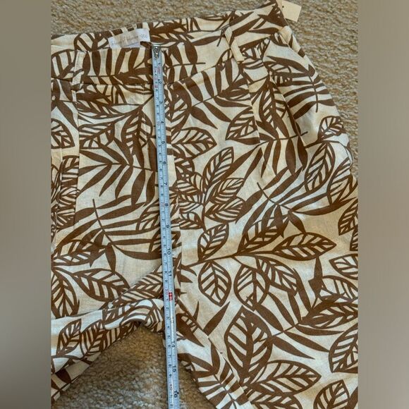 NWOT House of Harlow 1960 Linen Brown/Cream Halter Top & Wide Leg Pants Set Sz 4 - Picture 8 of 16